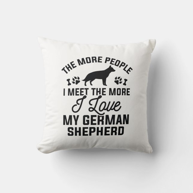 I Love My German Shepherd Cushion (Front)