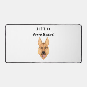 I Love My German Shepherd  Desk Mat