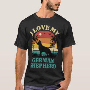 I Love my German Shepherd Dog Cute German Sheph T-Shirt