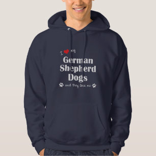I Love My German Shepherd Dogs (Multiple Dogs) Hoodie
