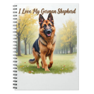 I Love My German Shepherd Notebook