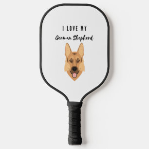 I Love My German Shepherd  Pickleball Paddle