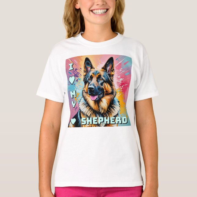 I love my German Shepherd T-Shirt (Front)