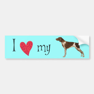 I Love my German Shorthaired Pointer Bumper Sticker