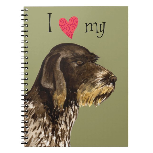 I Love my German Wirehaired Pointer Notebook (Front)