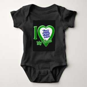 I Love My Ghoul With Your Photo Baby Bodysuit