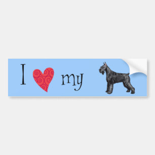 I Love my Giant Schnauzer Bumper Sticker