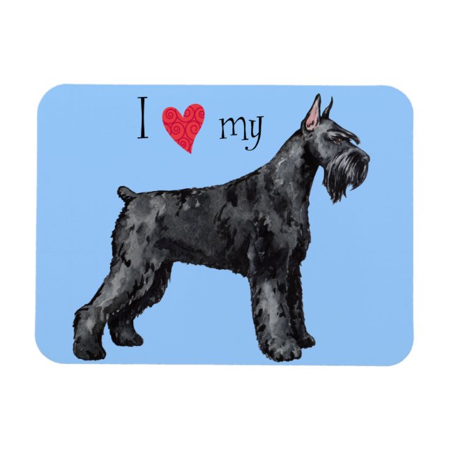 I Love my Giant Schnauzer Magnet (Horizontal)
