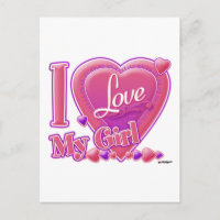 I Love My Girl pink/purple - heart