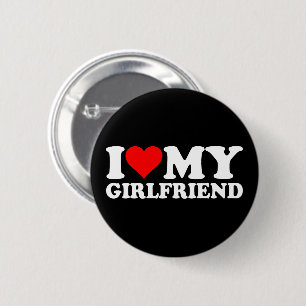I Love My Girlfriend 1BK1 6 Cm Round Badge