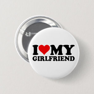 I Love My Girlfriend 1WH1 6 Cm Round Badge