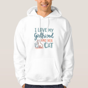 I Love My Girlfriend and Her Cat T-Shirt Design Hoodie