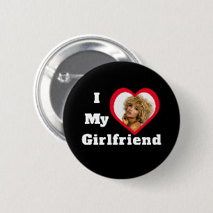 I Love My Girlfriend Bae Personalised Custom Photo 6 Cm Round Badge
