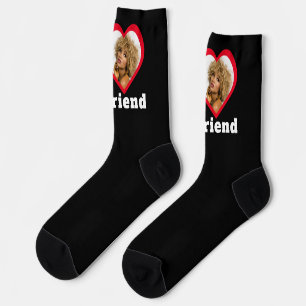 I Love My Girlfriend Bae Personalised Custom Photo Socks