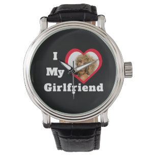 I Love My Girlfriend Bae Personalised Custom Photo Watch