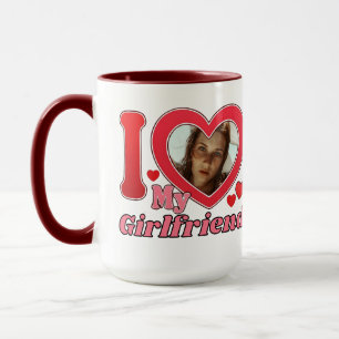 I Love My Girlfriend Boyfriend Wife Husband Photo Mug