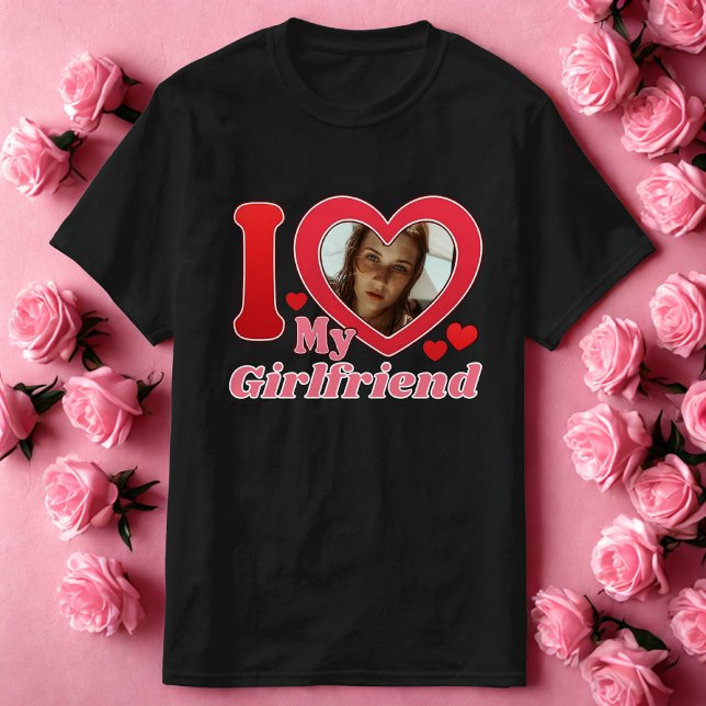 I Love My Girlfriend Boyfriend Wife Husband Photo T-Shirt (Creator Uploaded)