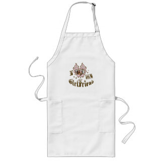I Love My Girlfriend - Brown - DingusDesign Long Apron