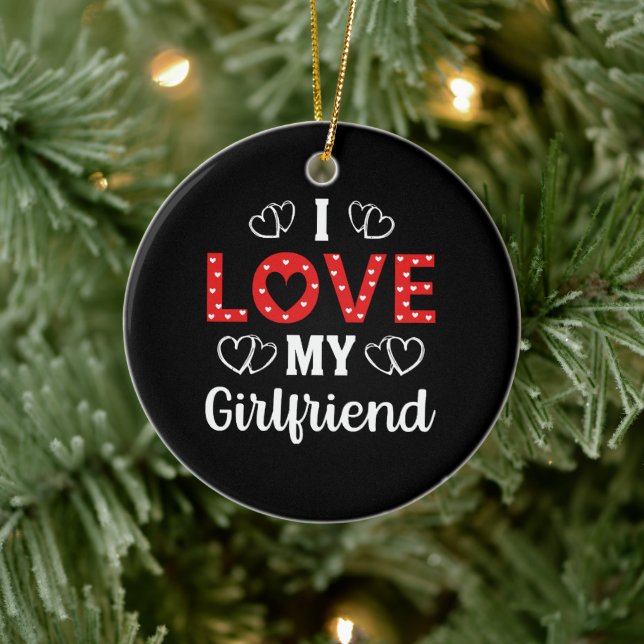 I Love My Girlfriend Ceramic Tree Decoration (Tree)