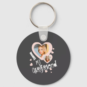 I Love My Girlfriend Chalkboard Doodles Black Cute Key Ring