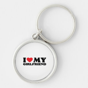 I Love My Girlfriend Classic Key Ring