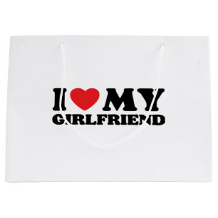 I Love My Girlfriend Classic Large Gift Bag