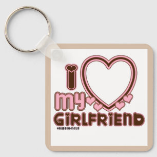 I Love My Girlfriend Custom Keychain