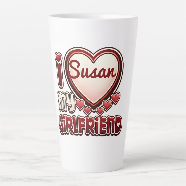 I Love My Girlfriend Custom Latte Mug (Front)