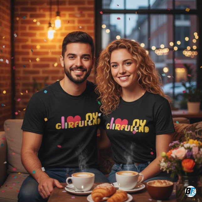 I Love My Girlfriend Custom | Minimalist Gifts |  T-Shirt (Creator Uploaded)