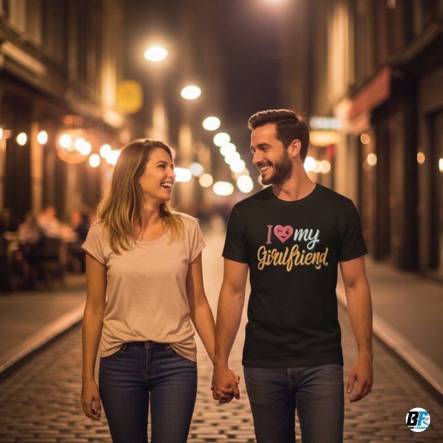 I Love My Girlfriend Custom | Minimalist Gifts |  T-Shirt (Creator Uploaded)