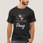 I love my Girlfriend | Custom Name and Photo T-Shirt<br><div class="desc">Elegant Black and white minimalist cool black heart I love my girlfriend Photo shirt featuring large and clean spaces, distressed typewriter font, personalised text with names, keepsake celebrations (wedding, engagement, christmas, new year or any special event). These t-shirts can be simple and beautiful love gifts for boyfriend, girlfriend, newlyweds, couple...</div>
