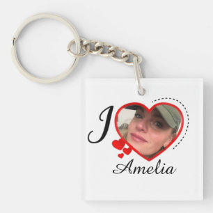 I Love My Girlfriend Custom Personalised Key Ring