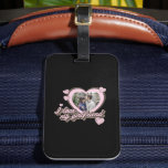 I Love My Girlfriend Custom Photo Luggage Tag<br><div class="desc">I Love My Girlfriend Custom Photo Luggage Tag. Perfect gift for valentines day,  anniversary or birthday. Features retro script font and hearts.</div>