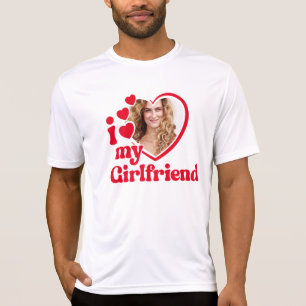 I Love My Girlfriend Custom Photo T-Shirt