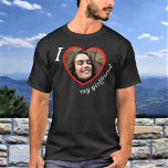 I Love My Girlfriend Custom Photo Text T-Shirt<br><div class="desc">Upload a photo, and easily create your personalised t-shirt. Click EDIT to change the text colour. You can TRANSFER this DESIGN on other Zazzle products and adjust it to fit most of the Zazzle items. Standard Studio designs are made in high-resolution vector graphics for a professional print. Thank you for...</div>