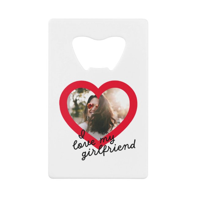 I love my Girlfriend Custom Red Valentines Photo (Front)