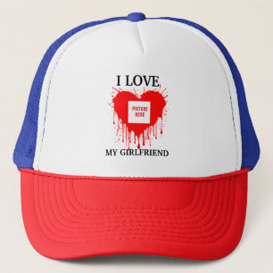 I LOVE MY GIRLFRIEND CUSTOM VALENTINES DAY TRUCKER HAT