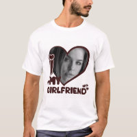 I Love My Girlfriend Cute Custom Photo Brown
