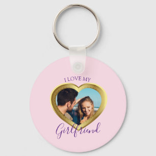 I love My Girlfriend Gift for Her Him Valentine Key Ring
