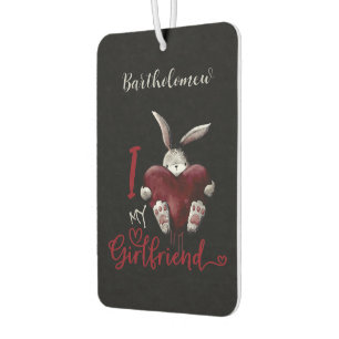 I Love My Girlfriend Gothic Personalized Car Air Freshener