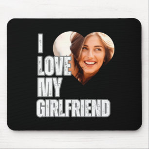 I Love My Girlfriend Heart Photo Boyfriend Gift  Mouse Pad