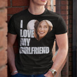 I Love My Girlfriend Heart Photo Boyfriend Gift  T-Shirt<br><div class="desc">Bring humour and heart together with our 'I Love My Girlfriend' Funny Photo Boyfriend Gift T-shirt. This funny design makes for an ideal gift, whether it's his birthday, an anniversary, or just a spontaneous gesture of love. Let him wear his heart on his sleeve (quite literally) and showcase his adoration...</div>