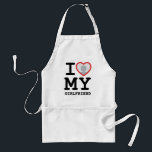 I Love My Girlfriend Heart Photo Standard Apron<br><div class="desc">I Love My Girlfriend Heart Photo Adult Apron</div>