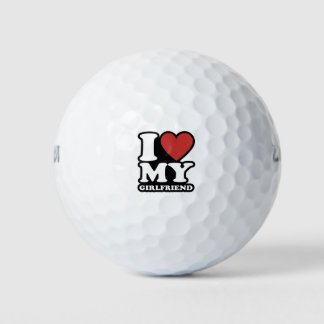 I love my girlfriend, i heart my gf, i love my gf golf balls