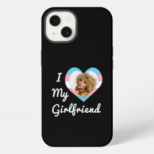 I Love My Girlfriend LGBT Trans Pride Custom Photo iPhone 13 Case