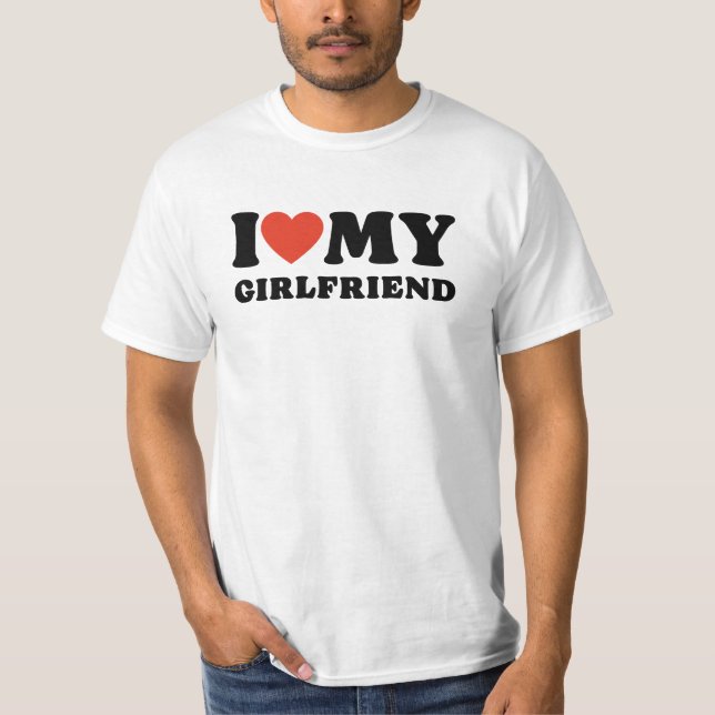i love my girlfriend mens  T-Shirt (Front)