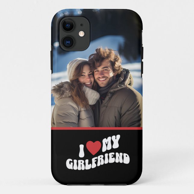 I Love My Girlfriend Personalised Photo  Case-Mate iPhone Case (Back)