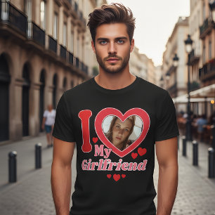 I Love My Girlfriend Personalised Photo i Heart My T-Shirt