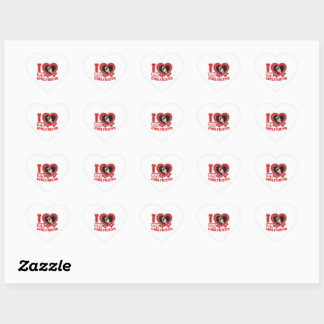 I Love My Girlfriend Personalised Photo Text Heart Sticker