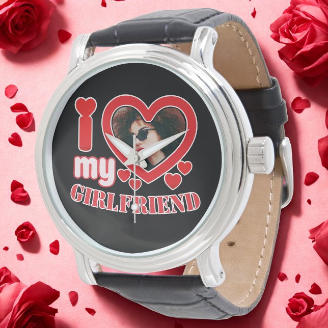 I Love My Girlfriend Personalised Watch (Creator Uploaded)
